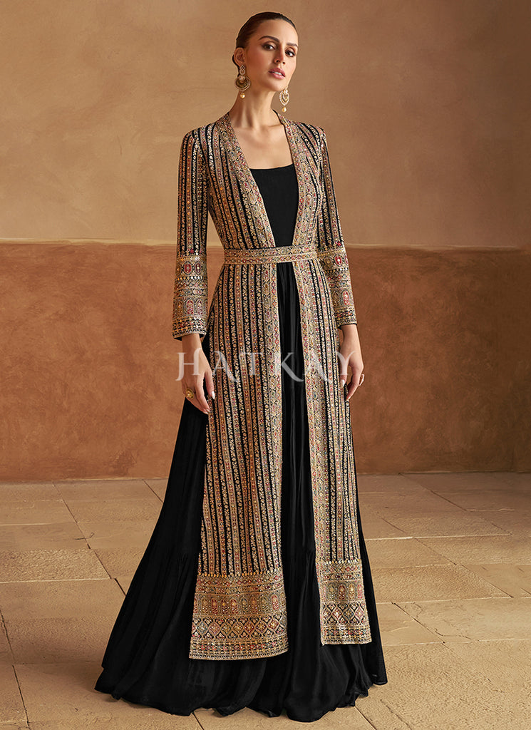 anarkali dress with long jacket Anarkali Gown With Jacket