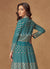 Turquoise Bollywood Anarkali Lehenga