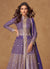 Purple Partywear Anarkali Lehenga