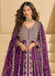 Plum Purple Embroidery Slit Style Lehenga Suit In USA