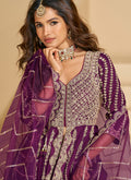 Buy Plum Purple Anarkali Lehenga