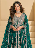 Buy Green Anarkali Lehenga In UK