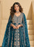 Buy Royal Blue Anarkali Lehenga In UK