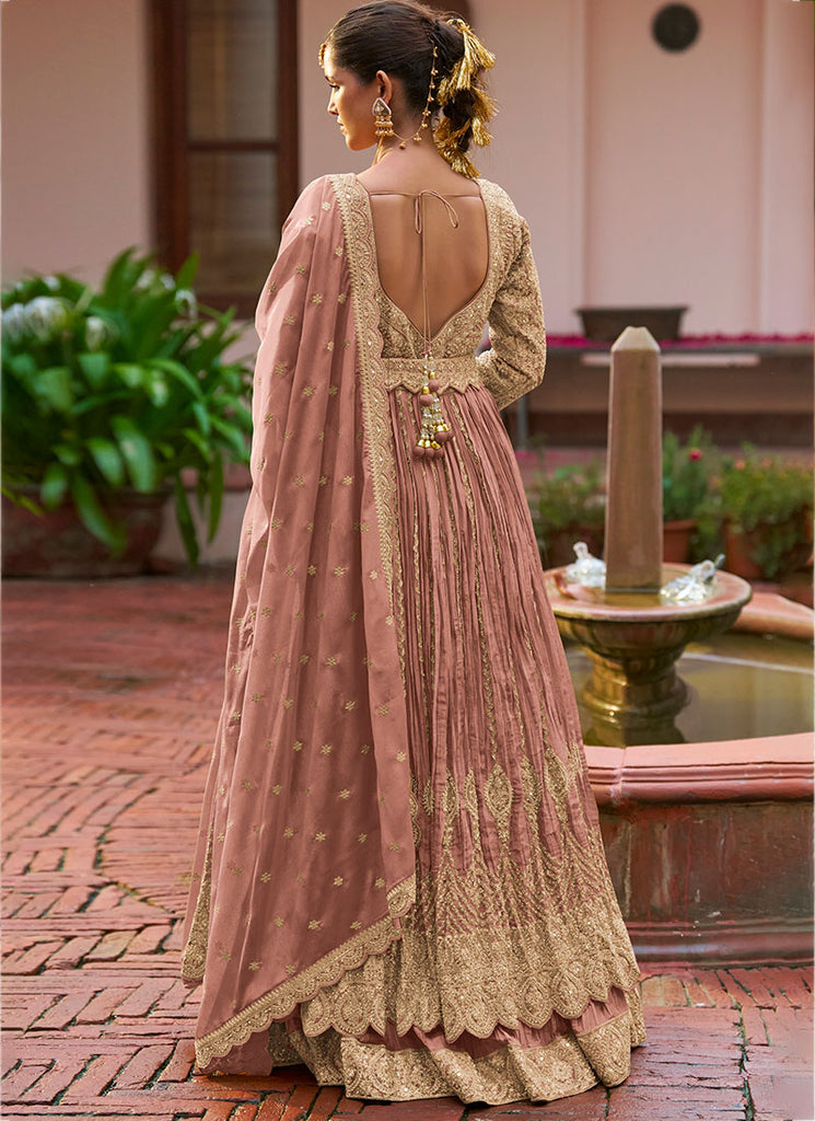 Buy Soft Pink Anarkali Lehenga Online