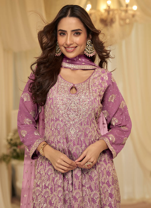 Buy Anarkali Palazzo Suit In USA