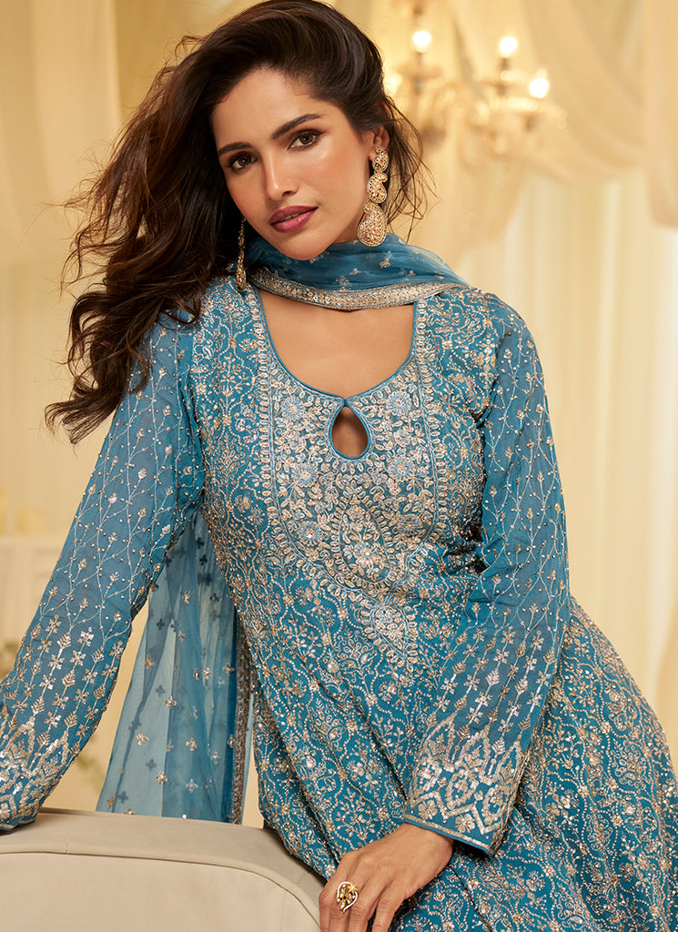 Buy Anarkali Palazzo Suit In Uk