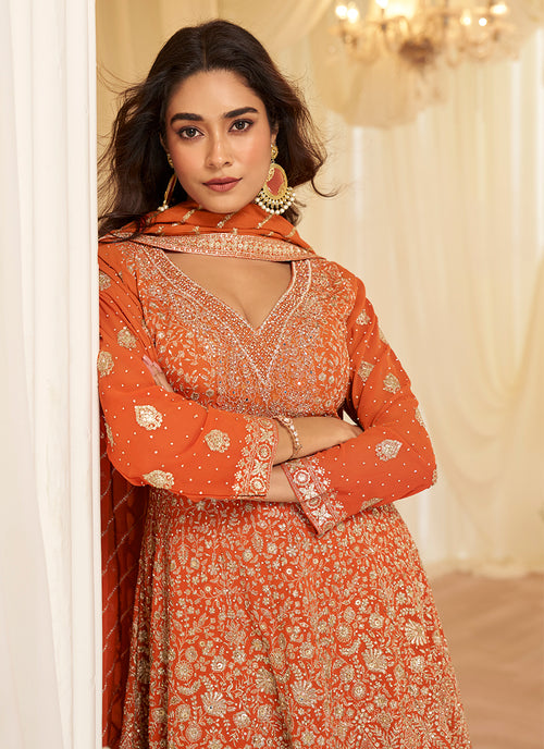 Buy Anarkali Palazzo Suit