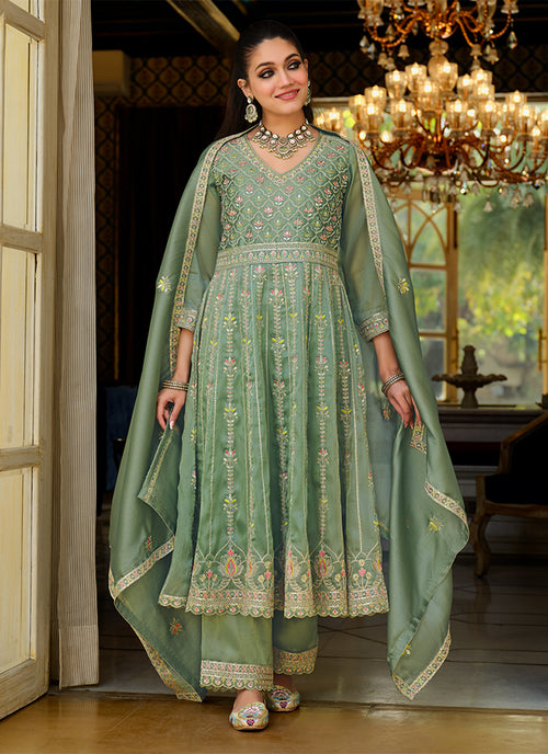 Shop Green Bollywood Dresses Online