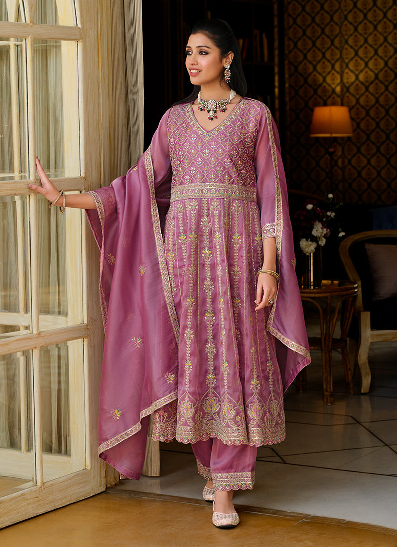 Shop Mauve Bollywood Dress 