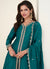 Buy Turquoise Bollywood Anarkali Pant Suit In USA
