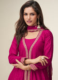 Buy Magenta Bollywood Anarkali Pant Suit
