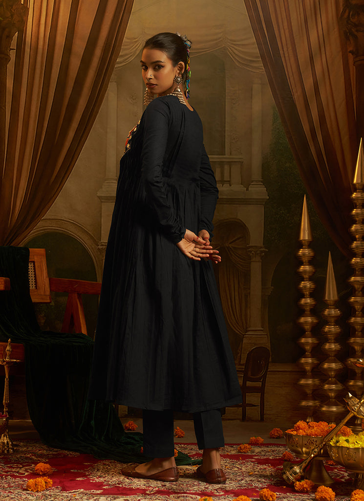 Buy Black Handwork Anarkali Pant Suit In Australia