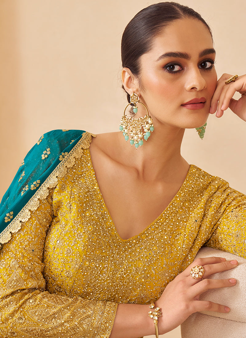 Shop Yellow Sharara Suit In UK