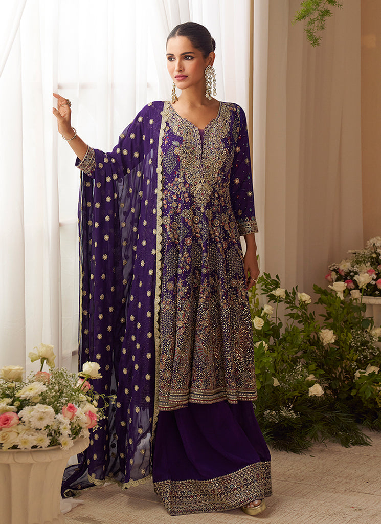 Buy Violet Sharara Suit Online