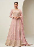 Shop Pink Festive Wear Anarkali Suit