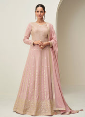 Shop Pink Festive Wear Anarkali Suit
