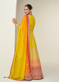 Buy Yellow Ombré Anarkali Suit Online