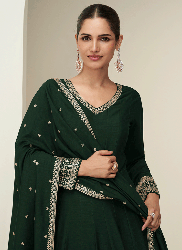 Buy Green Anarkali Suit Online