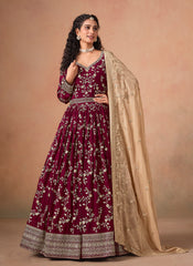 Bridal Red Embroidery Anarkali Suit
