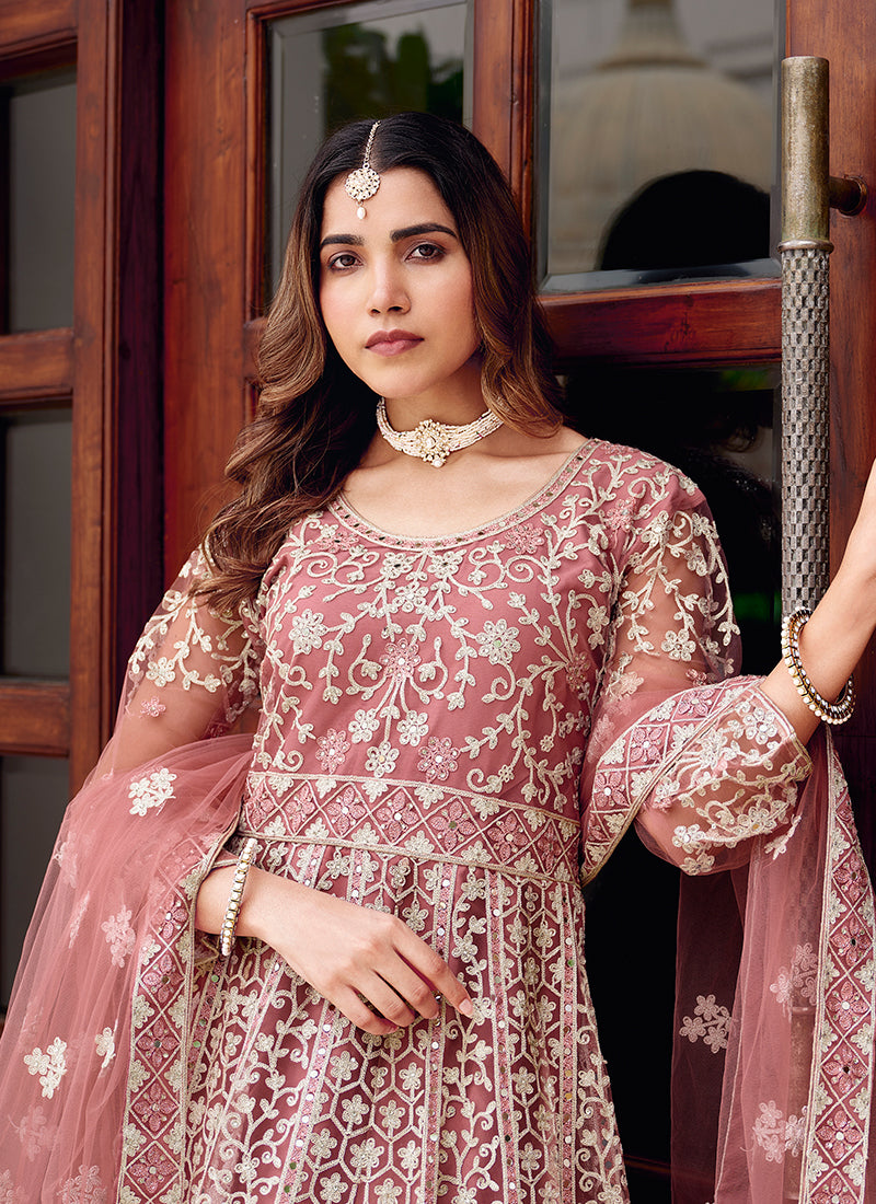 Buy Pink Designer Anarkalis for Women & Girls Online