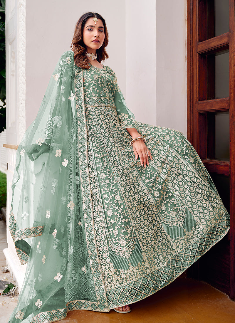 Buy Green Mehendi Outfit Online