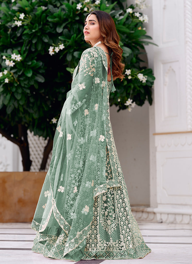 Buy Green Anarkali Suit In UK