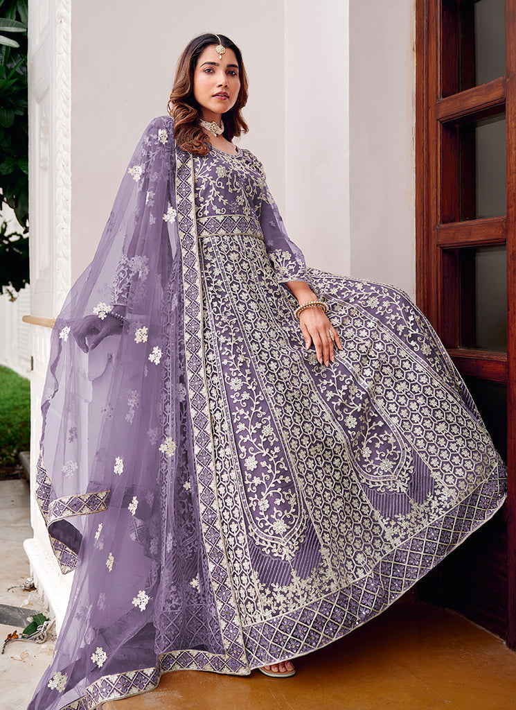 Buy Purple Designer Anarkalis for Women & Girls Online

