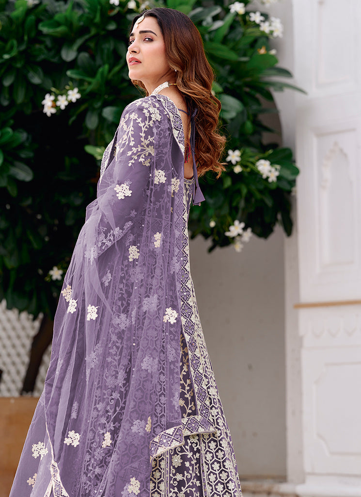 Purple Anarkali Suits: Buy Designer Dresses Online