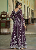 Buy Wine Anarkali Suit Online