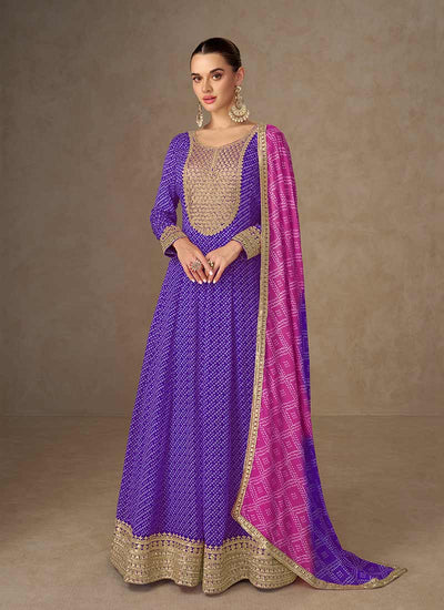 Purple Anarkali Suit Shopping For Weddings