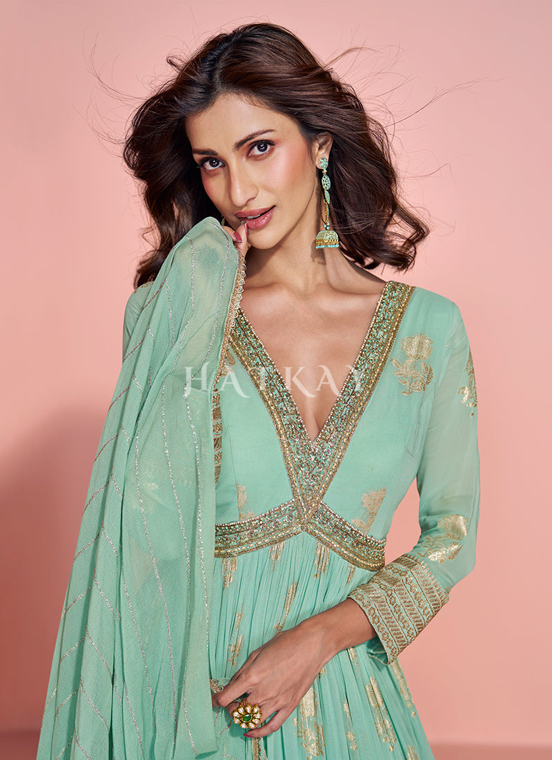 Buy Green Mehendi Outfits 