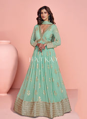 Shop Sea Green Anarkali Gown