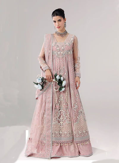 Lilac Luxe Embroidery Net Anarkali Lehenga