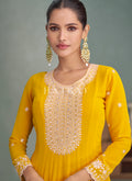Buy Yellow Anarkali Suit For Mehendi In Canada