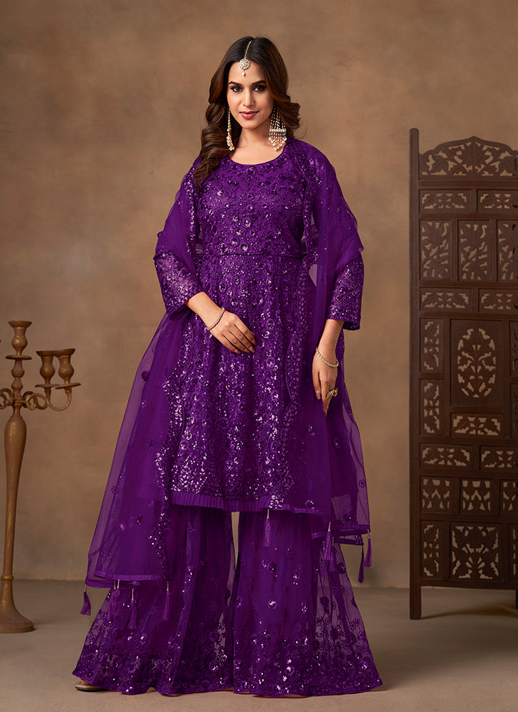Buy Anarkali Gharara Suit In Uk