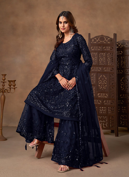 Buy Anarkali Gharara Suit In Canada