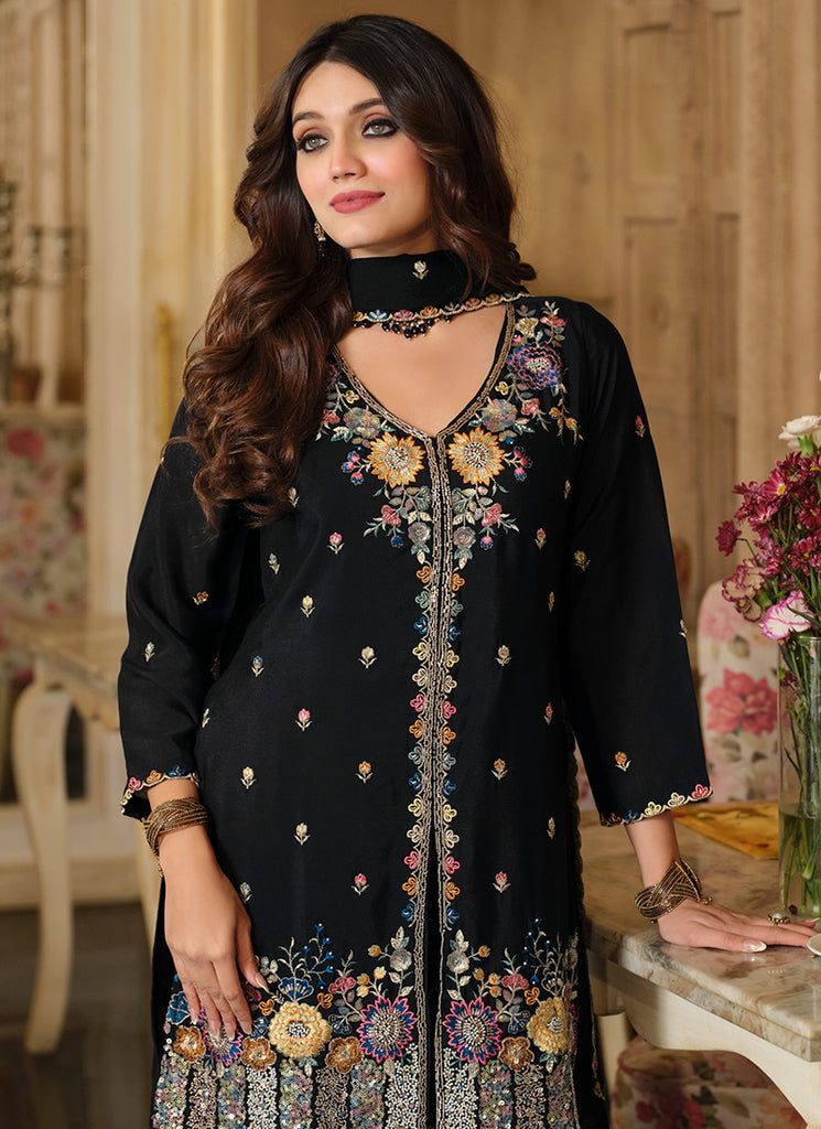 Buy Black Palazzo Suit Online