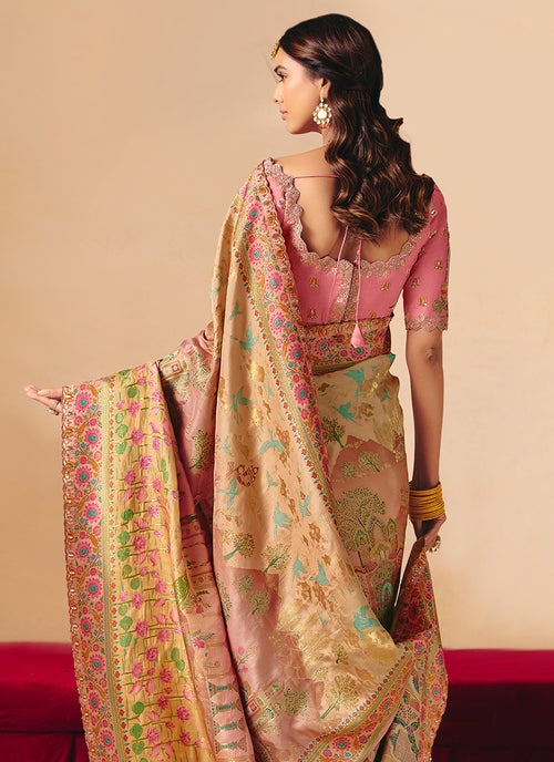 Buy Pink Silk Saree