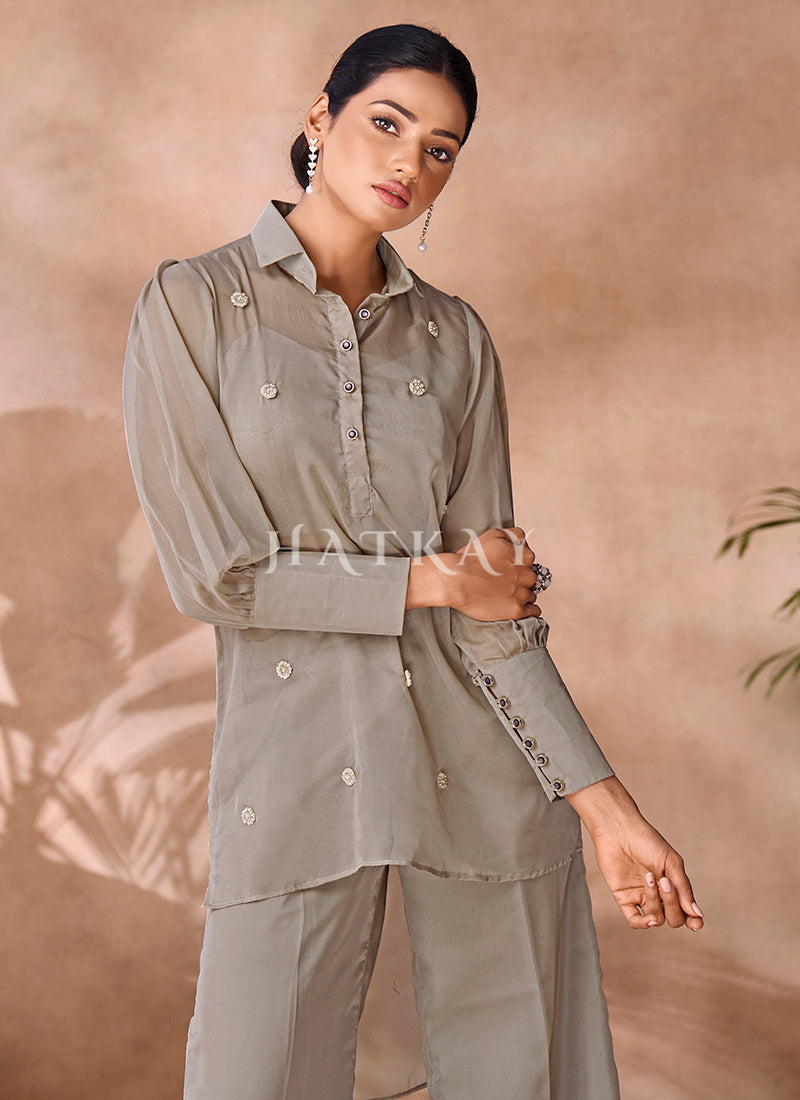Buy Organza Co-Ord Set 