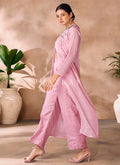 Pink Handwork Embroidery Organza Co-Ord Set