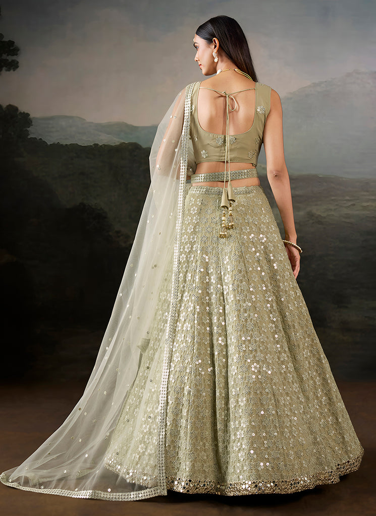 Buy Pastel Green Lehenga Set In Canada