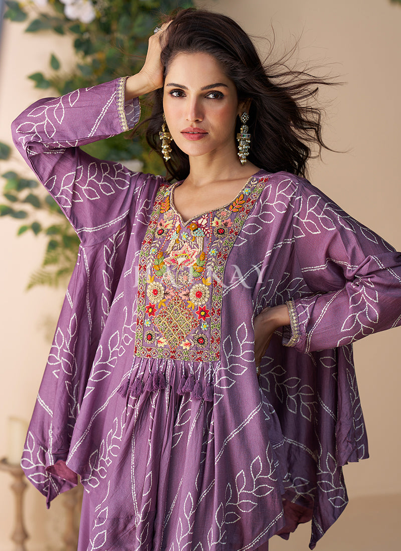 Shop Lavender Palazzo Suit For Reception