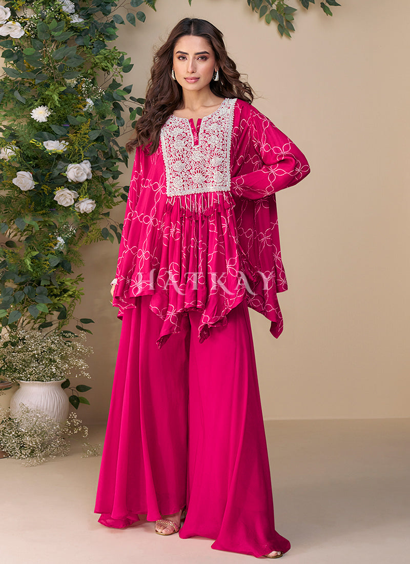 Rani Pink Palazzo Suit