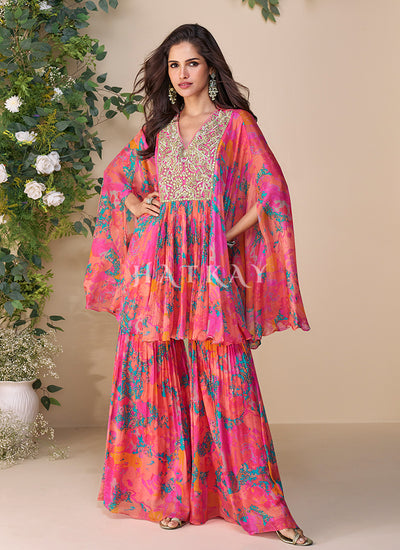 Rich Pink Palazzo Suit