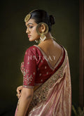 Buy Rose Pink Bridal Sari 