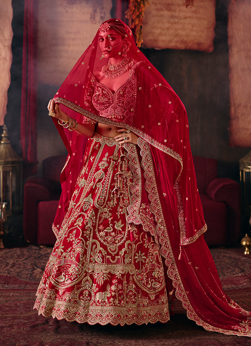 Shop Bridal Reg Silk Lehenga Choli In UK