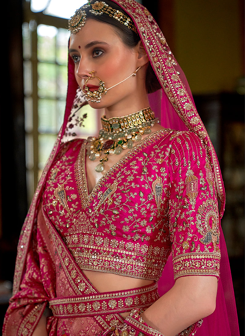 Buy Magenta Pink Bridal Lehenga Choli In Australia