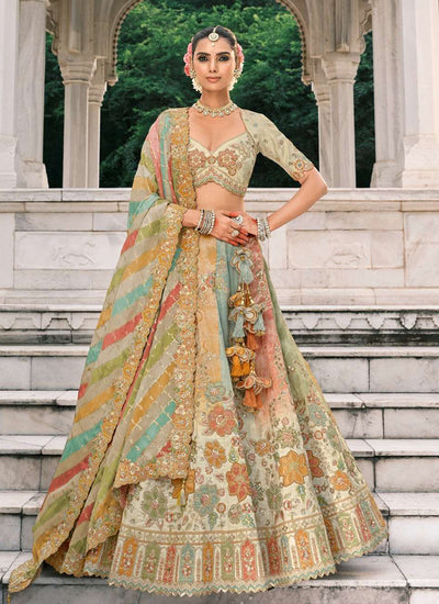 Beige Bridal Lehenga Choli