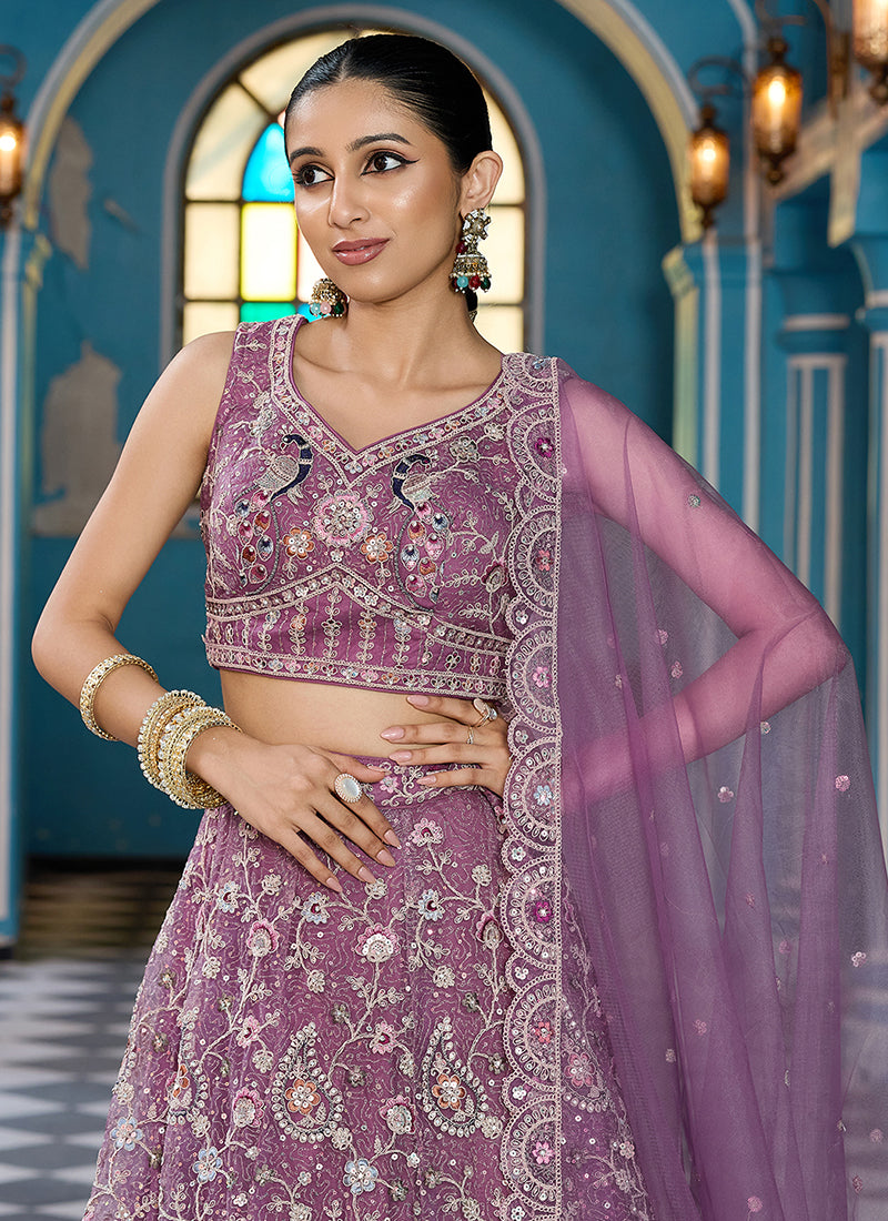 Mauve Purple Bridal Choli At Hatkay