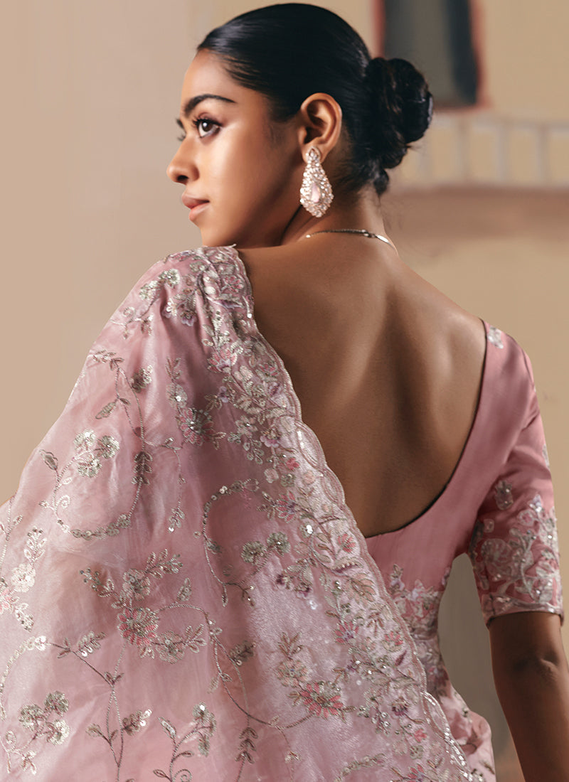 Pink Ready To Wear Saree In Australia